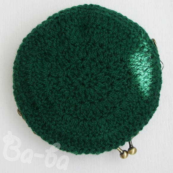 Ba-ba handmade Poppy puff knitting round pouch  No.C1376 第6張的照片