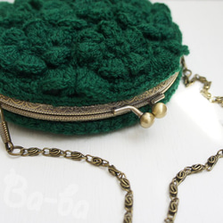 Ba-ba handmade Poppy puff knitting round pouch  No.C1376 第7張的照片
