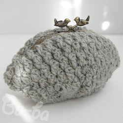 Ba-ba handmade Popcorn crochet pouch No.C1384 第1張的照片