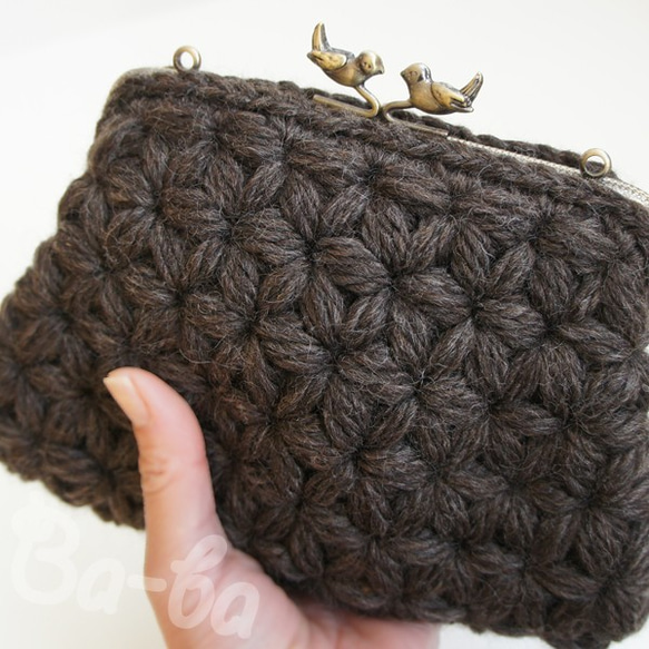 Ba-ba handmade Jasmine Stitch crochet Petit bag No.C1370 第6張的照片