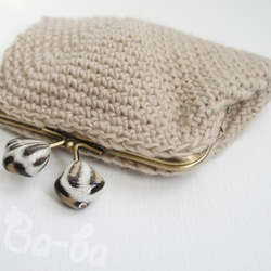 Ba-ba handmade Crochet square pouch No.C1386 第3張的照片