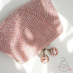 Ba-ba handmade Beads crochet pouch No.1336 第1張的照片