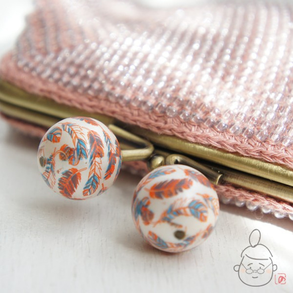Ba-ba handmade Beads crochet pouch No.1336 第5張的照片