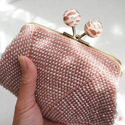 Ba-ba handmade Beads crochet pouch No.1336 第7張的照片