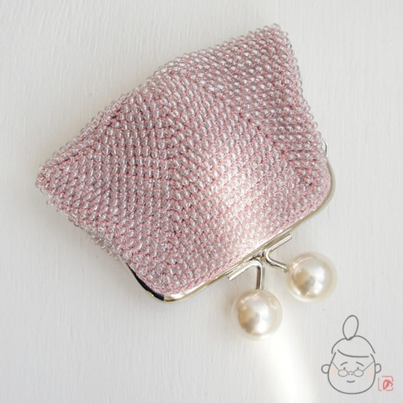 Ba-ba handmade Beads crochet pouch No.1367 第1張的照片