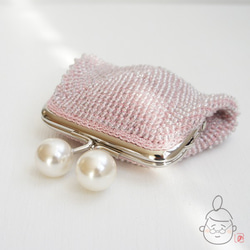 Ba-ba handmade Beads crochet pouch No.1367 第2張的照片