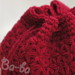 Ba-ba handmade  Crochet Drawstring mini-bag  No.KPR5 第4張的照片