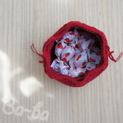 Ba-ba handmade  Crochet Drawstring mini-bag  No.KPR5 第5張的照片