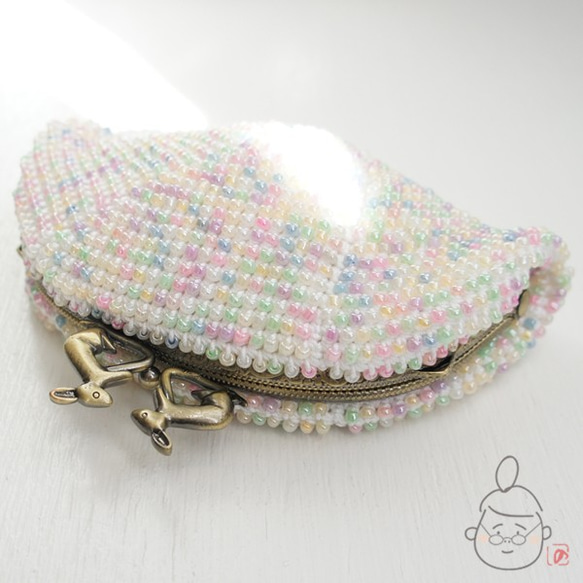 Ba-ba handmade Beads crochet pouch No.1370 第3張的照片