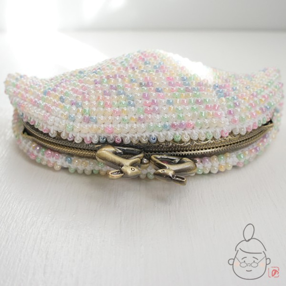 Ba-ba handmade Beads crochet pouch No.1370 第4張的照片