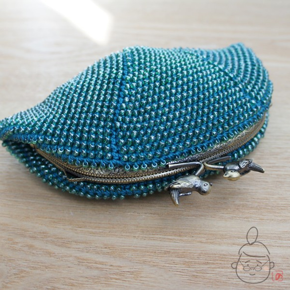 Ba-ba handmade Beads crochet pouch No.1369 第1張的照片