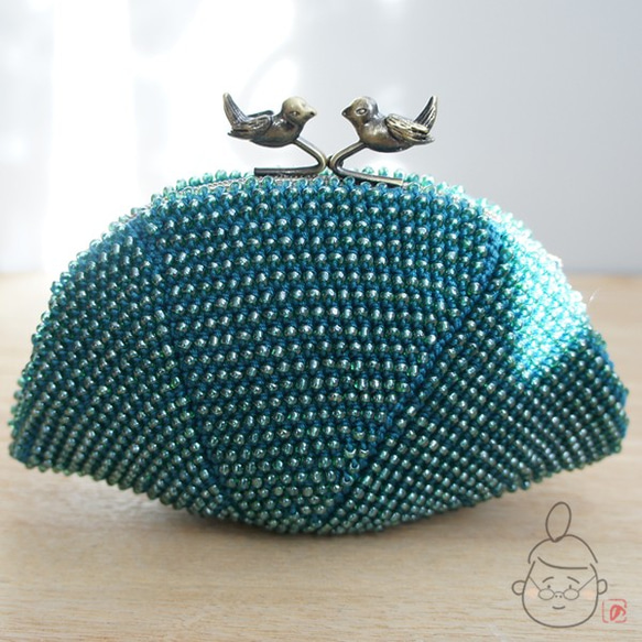 Ba-ba handmade Beads crochet pouch No.1369 第2張的照片