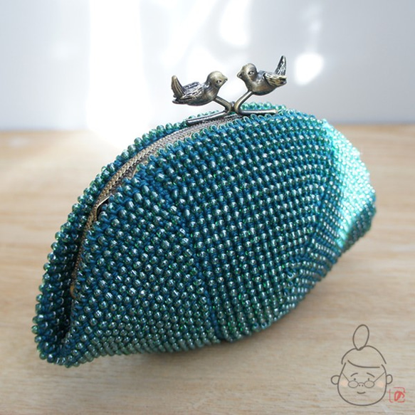 Ba-ba handmade Beads crochet pouch No.1369 第3張的照片