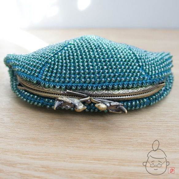 Ba-ba handmade Beads crochet pouch No.1369 第4張的照片