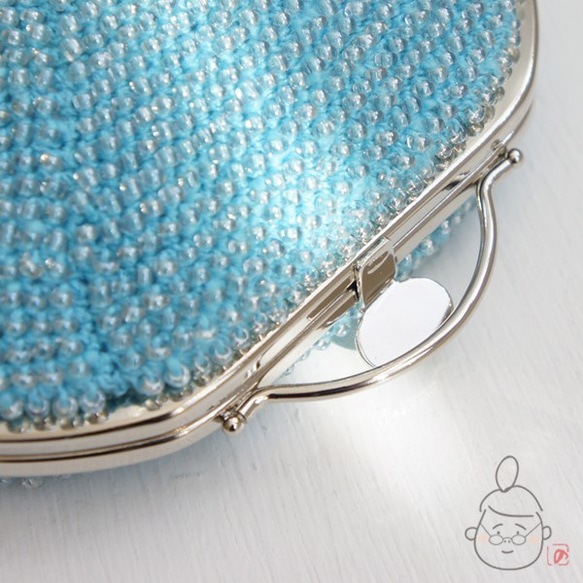 Ba-ba handmade Beads crochet pouch No.1375 第1張的照片