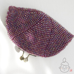 Ba-ba handmade Beads crochet pouch No.1363 第1張的照片