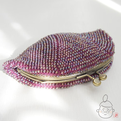 Ba-ba handmade Beads crochet pouch No.1363 第4張的照片