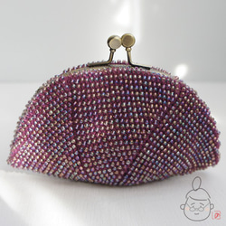 Ba-ba handmade Beads crochet pouch No.1363 第5張的照片