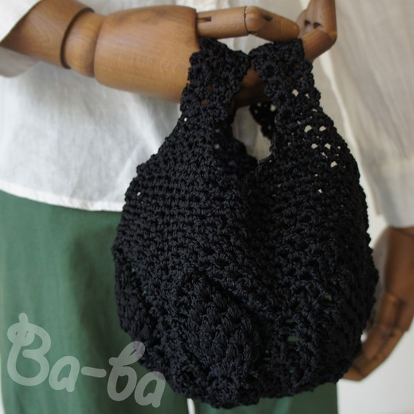 Ba-ba handmade Openwork knitting multi bag No.MB9 第1張的照片