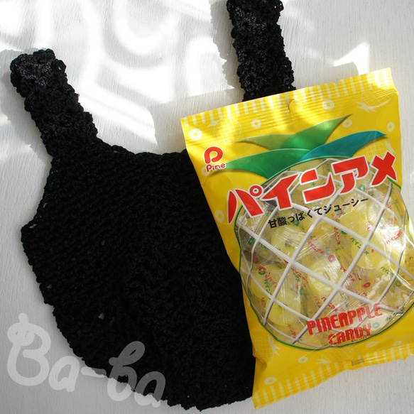 Ba-ba handmade Openwork knitting multi bag No.MB9 第5張的照片