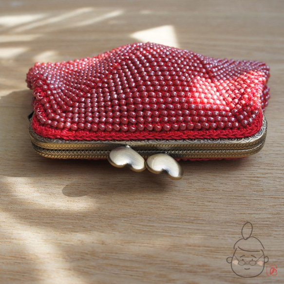 Ba-ba handmade Beads crochet square pouch No.1246 第3張的照片