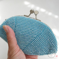 Ba-ba handmade Seedbeads crochet pouch No.1315 第5張的照片