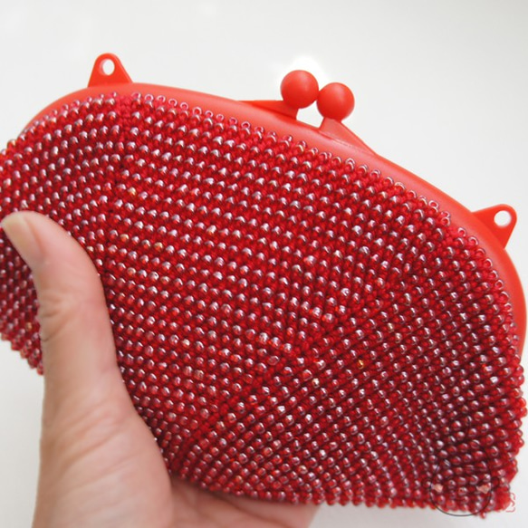 Ba-ba handmade Beads crochet petit-bag No.1355 第7張的照片