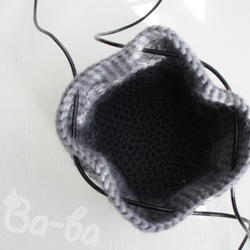 Ba-ba handmade  Crochet Drawstring bag with string  No.KP7 第6張的照片