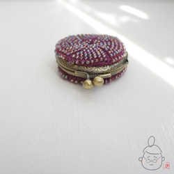 Ba-ba handmade Beads crochet round coincase No.1397 第2張的照片