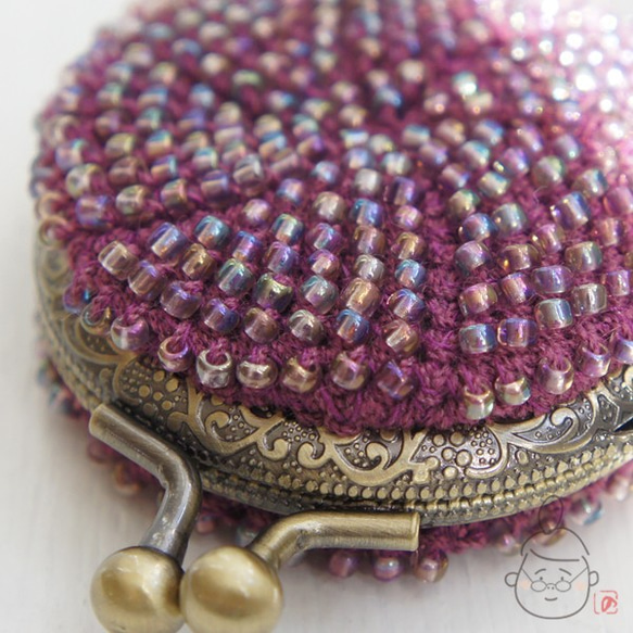 Ba-ba handmade Beads crochet round coincase No.1397 第5張的照片