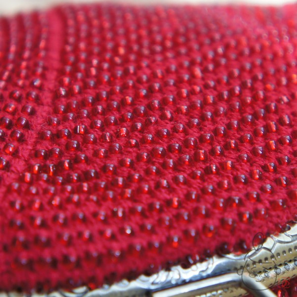 Ba-ba handmade Seedbeads crochet pouch No.1407 第4張的照片