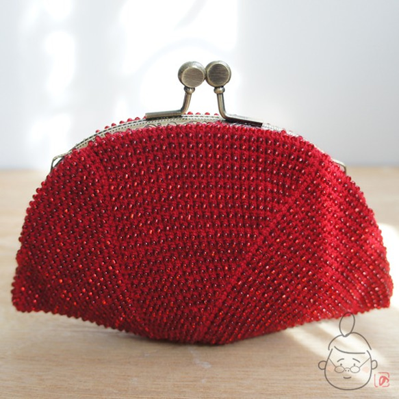 Ba-ba handmade Seedbeads crochet pouch No.1407 第5張的照片