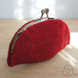 Ba-ba handmade Seedbeads crochet pouch No.1407 第6張的照片