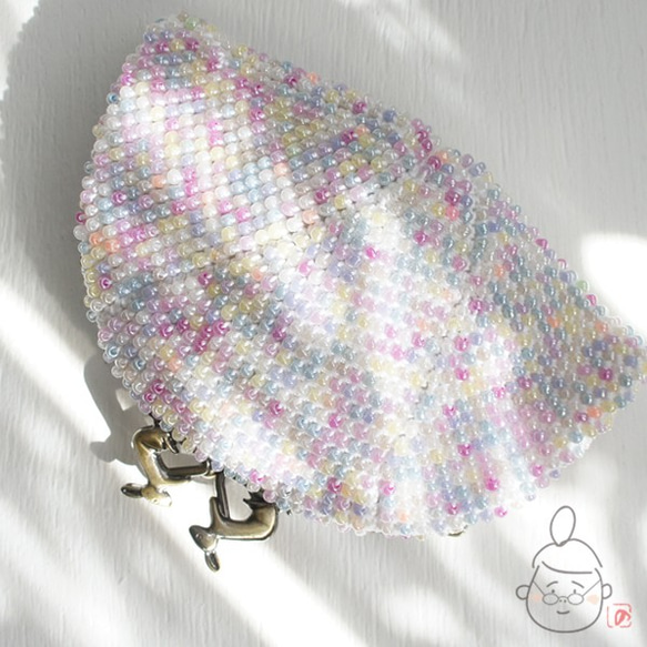 Ba-ba handmade Beads crochet pouch No.1418 第4張的照片