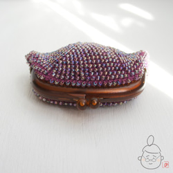 Ba-ba handmade Beads crochet pouch No.1396 第2張的照片