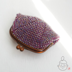 Ba-ba handmade Beads crochet pouch No.1396 第3張的照片