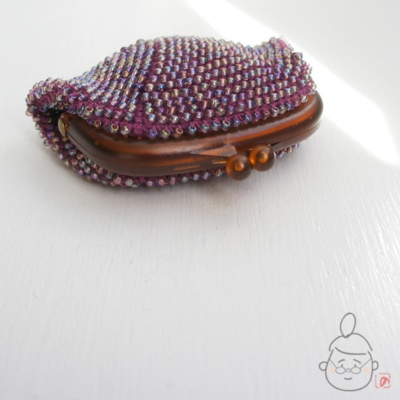 Ba-ba handmade Beads crochet pouch No.1396 第4張的照片