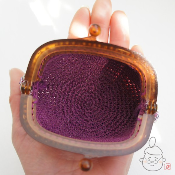 Ba-ba handmade Beads crochet pouch No.1396 第7張的照片