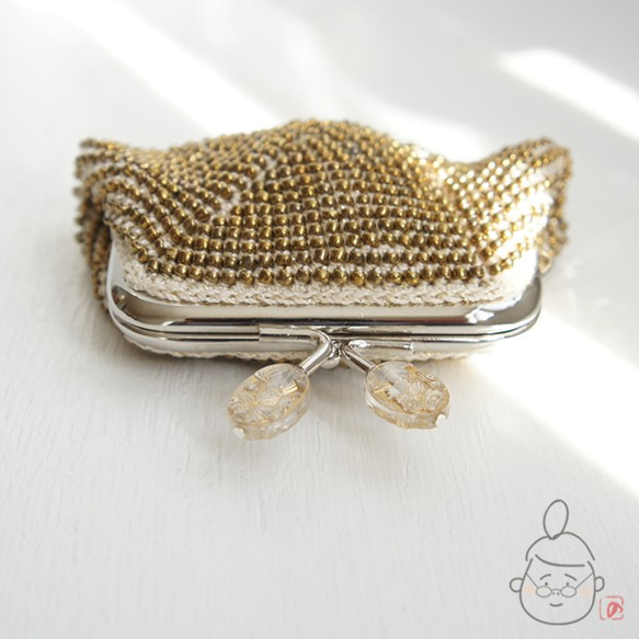 Ba-ba handmade Beads crochet coinpurse No.1404 第3張的照片