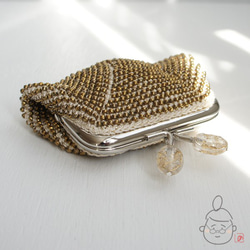 Ba-ba handmade Beads crochet coinpurse No.1404 第4張的照片