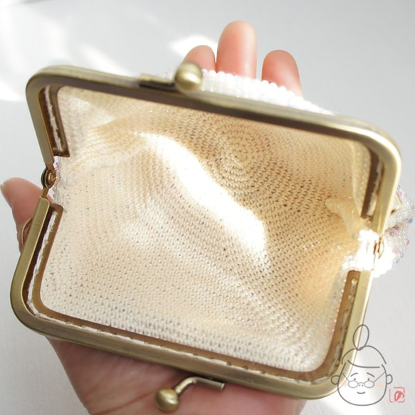 Ba-ba handmade Seedbeads crochet square pouch No.1401 第9張的照片