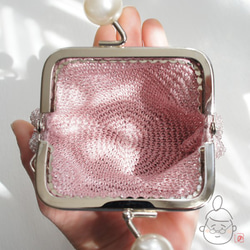 Ba-ba handmade Beads crochet square pouch No.1436 第7張的照片