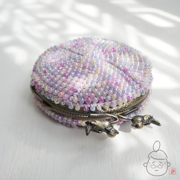 Ba-ba handmade Beads crochet round coinpurse No.1431 第1張的照片