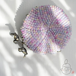 Ba-ba handmade Beads crochet round coinpurse No.1431 第2張的照片
