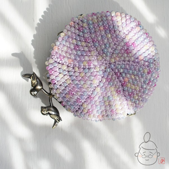 Ba-ba handmade Beads crochet round coinpurse No.1431 第2張的照片