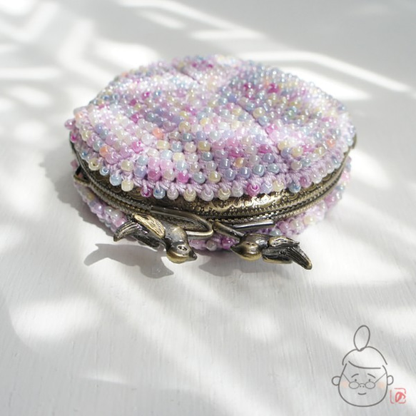 Ba-ba handmade Beads crochet round coinpurse No.1431 第3張的照片