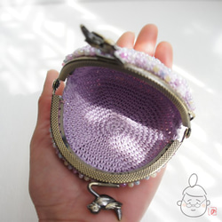 Ba-ba handmade Beads crochet round coinpurse No.1431 第6張的照片