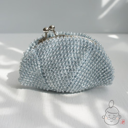 Ba-ba handmade Beads crochet pouch No.1438 第5張的照片