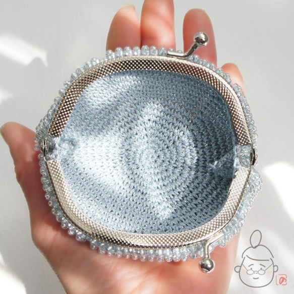 Ba-ba handmade Beads crochet pouch No.1438 第8張的照片