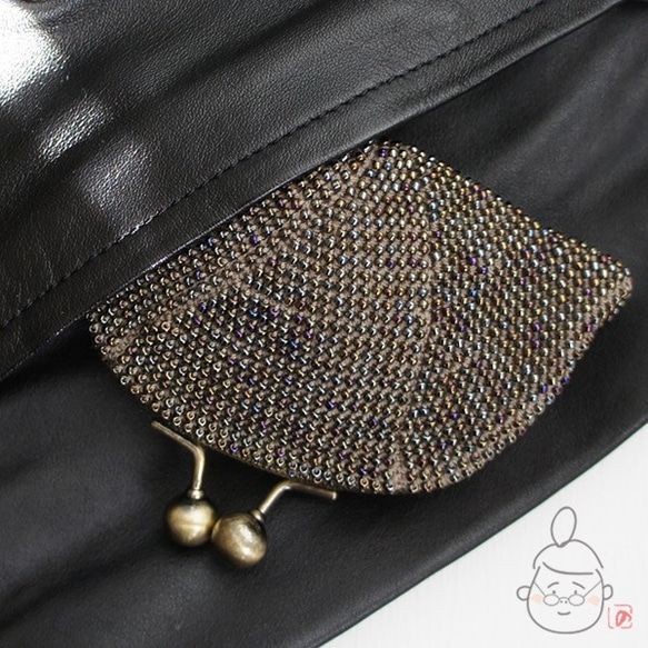 Ba-ba handmade Seedbeads crochet pouch No.1422 第3張的照片